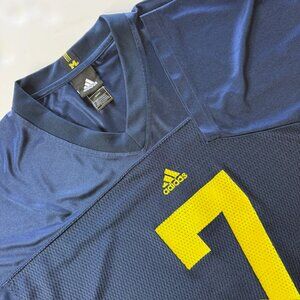 Michigan Wolverines Adidas Football Jersey #7 Size XL Blue Maize